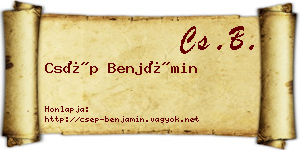 Csép Benjámin névjegykártya