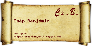 Csép Benjámin névjegykártya