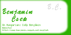 benjamin csep business card
